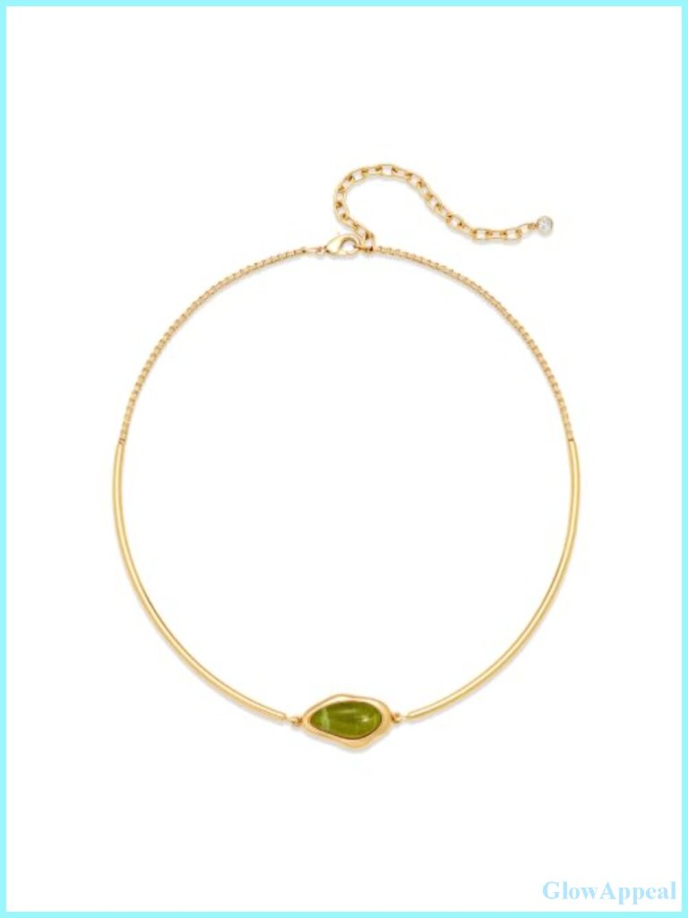 Gold Plated Brass Collar Choker Necklace Adjustable Minimalist